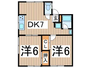 シティーハイム サン【1階】の間取り