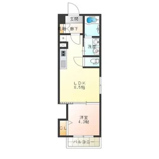 GRANDIR玉出【1階】の間取り