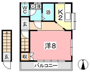 京屋コーポ【2階】の間取り
