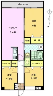 グローリィホーム【8階】の間取り