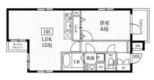 エルファーロ神楽坂【3階】の間取り