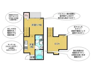 セジュール琴平【1階】の間取り