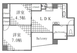 清澄マンション【8階】の間取り