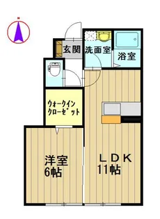 パークサイド早稲田B【1階】の間取り