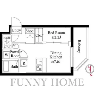 ルネサンスコート目黒南【2階】の間取り