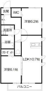 大和ハウス建築 セコム24時間セキュリティ オートロック有【2階】の間取り