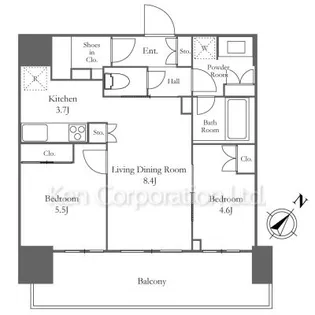 HARUMI FLAG PORT VILLAGE【2階】の間取り