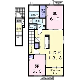 プレジール【2階】の間取り