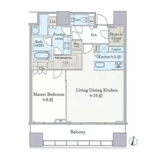 パークコート渋谷ザタワー【30階】の間取り