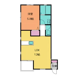 パルマローザ今片【1階】の間取り