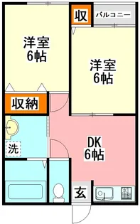 クイーンハイツKIII【1階】の間取り