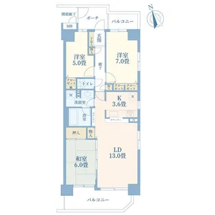 コート常盤台【7階】の間取り