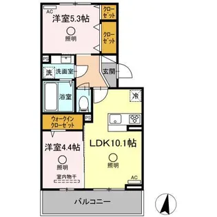 クレリア【3階】の間取り