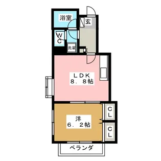 サザンヴィレッヂ【2階】の間取り