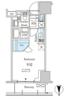 パークアクシス池袋【15階】の間取り