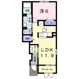 プランドール【1階】の間取り
