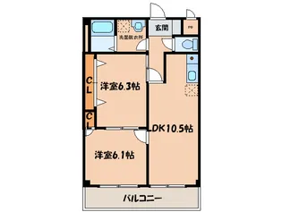 アマーブレSUEHIRO【2階】の間取り