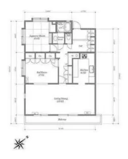 グランバリュー河田町【3階】の間取り