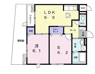 カーサ・リーノ【1階】の間取り