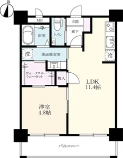 プレミアムタワー佐賀駅北【6階】の間取り