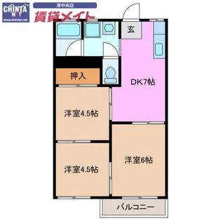 グレース柳山【2階】の間取り