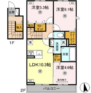 La Patrie【2階】の間取り