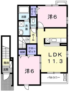 カレント イズミ【2階】の間取り