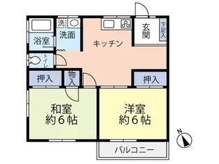 コーポラスシャルマン【1階】の間取り