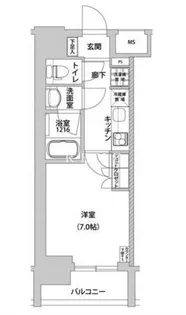 メトロステージ上野【4階】の間取り