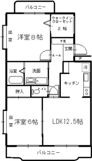 グレイス岩崎【1階】の間取り