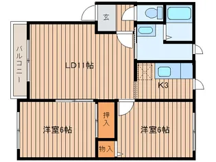 クレイハイツ弐【2階】の間取り