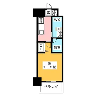 パークアクシス名古屋山王橋【6階】の間取り