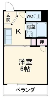 ふれあいハイツ【1階】の間取り