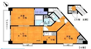 メゾン エルーセラ【5階】の間取り