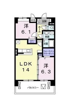 レジデンス仙台泉【3階】の間取り