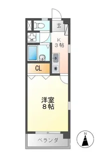 LE DIAMANT BLEU K【3階】の間取り