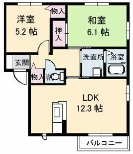 メゾンはなゆ A棟【2階】の間取り