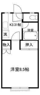 ハイツLAND A【1階】の間取り