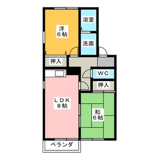 スプリングヴィレッジ【1階】の間取り