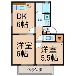 一色ハイツ【2階】の間取り