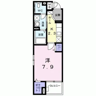 フルーヴ【1階】の間取り