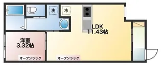 グランディオーサ八本松【1階】の間取り