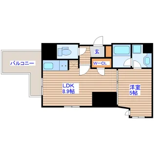 プレミスト五橋【5階】の間取り