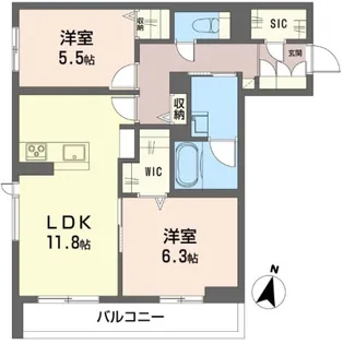 バエル【1階】の間取り
