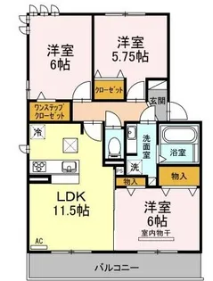 ハロウェル B棟【1階】の間取り