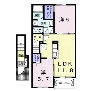 ラフレシールI【2階】の間取り
