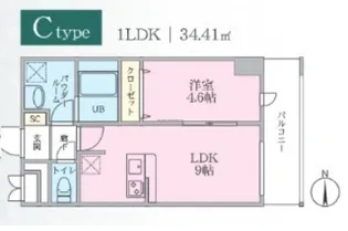 Plumeria【8階】の間取り