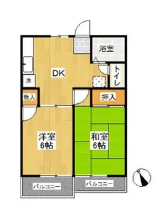 コーポジュネスA棟【1階】の間取り