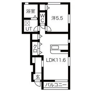 la Pomme(ラポーム)【1階】の間取り