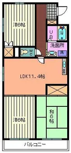 プリムローズ若海【1階】の間取り